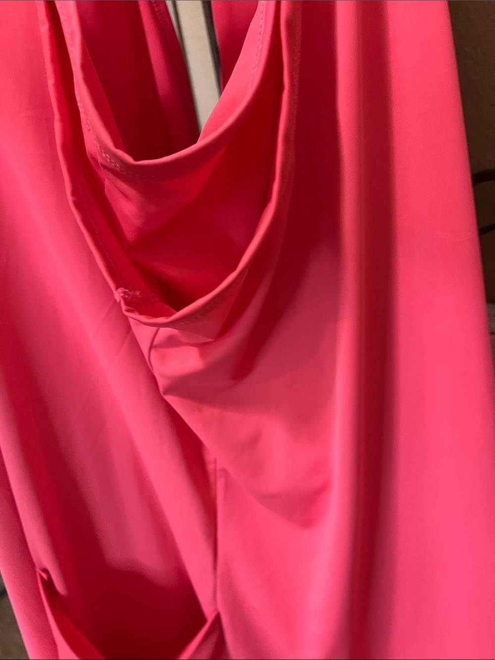 Flattering Coral Pink Swim Cover-Up with Pockets - Picture 4 of 6